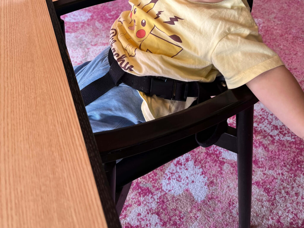借用したハイチェアの写真