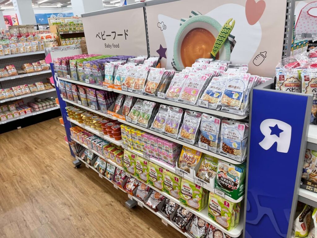 ベビザラスのベビーフード売り場