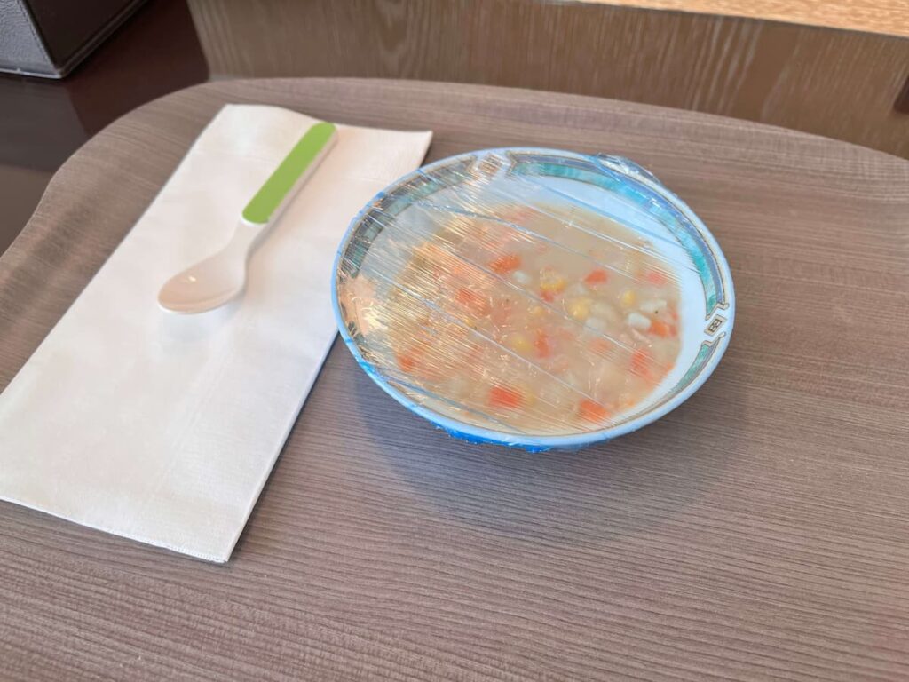 温めをお願いした離乳食