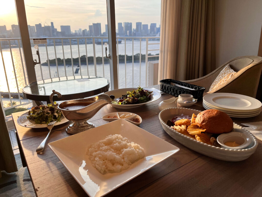 景色を見ながらの食事